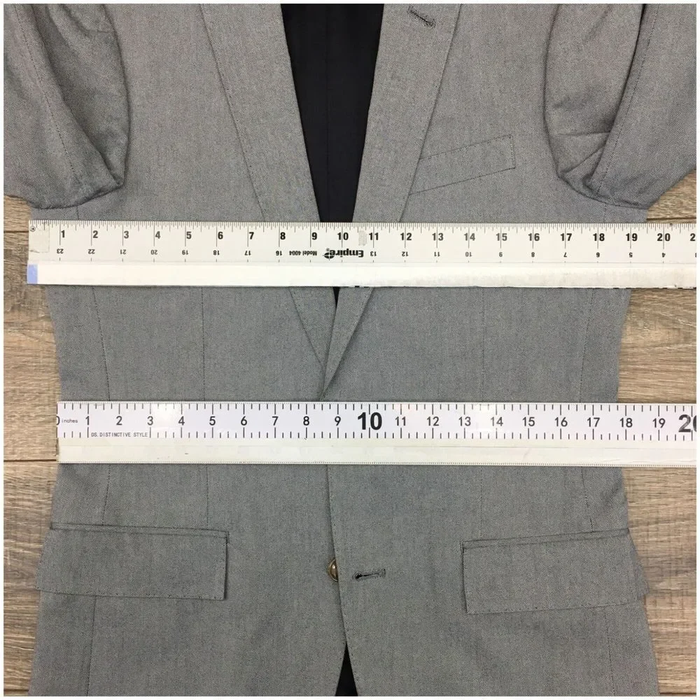 J CREW LUDLOW Mens Blazer Sport Coat Casual Jacket Size 36R Cotton Suit Gray‎
